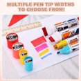 thumbnail image 4 of Uxcell Poster Markers, 2Pcs Large Capacity Permanent Huge Banners Posters Markers Bold Thick Chisel Tip Pen for Painting Drawing on Plastic Glass Wood Fabric Canvas, Blue(0.2" Tip Width), 4 of 7
