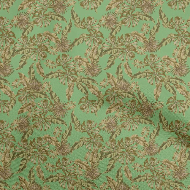 oneOone Polyester Spandex Green Fabric Tropical Fabric For Sewing Printed Craft Fabric By The Yard 56 Inch Wide