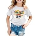 thumbnail image 4 of Pyjama Court Taille 8 pour Filles, T-Shirt à Manches Courtes Imprimé Décontracté pour Enfants, 4 of 4