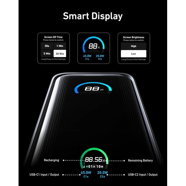 Anker Prime Power Bank, 9,600mAh Battery Pack with 65W Output