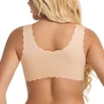 thumbnail image 4 of WRKEKC Wireless Bras for Women Front Closure Bra with Lace Trim and Push Up Padding for Light Support, 4 of 8