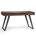 thumbnail image 1 of Allora Solid Acacia Wood Desk in Distressed Charcoal Brown, 1 of 5