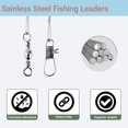thumbnail image 3 of Leader de Pêche en Acier Inoxydable Saltwater Snap Rigs Fil Leader Ligne Haute Résistance Leader de Pêche Appât Nickel Blanc 60 Pcs, 3 of 7