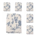 thumbnail image 3 of Linen Tablecloth Blue Floral Embroidery Rectangular Dining Table Cover Washable,SouMaox, 3 of 3