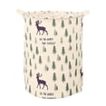 thumbnail image 3 of Hearth & Gear Patterned Linen Laundry Hamper Without Lid Large Open Top Stylish And Breathable Fabric For Bedroom Or Bathroom Easy And Durable Design Laundry Clean And Laundry Rolling Laundry with, 3 of 5
