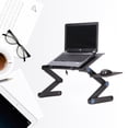 thumbnail image 3 of Shisuyan Support d'Ordinateur Portable Ajustable, Bureau d'Ordinateur Portable Pliant avec Support Latéral et Tapis de Souris (Noir), 3 of 8