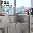 thumbnail image 4 of EDTara Single Bowl Stainless Steel Utility Sink with Faucet Set, Sturdy Freestanding Design for Laundry Room, Kitchen, Garage, or Outdoor Use, 4 of 7