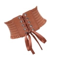 thumbnail image 1 of fastboy Ceinture Charme pour Femmes Grand sous-Poitrine Cosplay Taille Haute Nœud Extensible Brun Clair Type A 1ensemble, 1 of 3