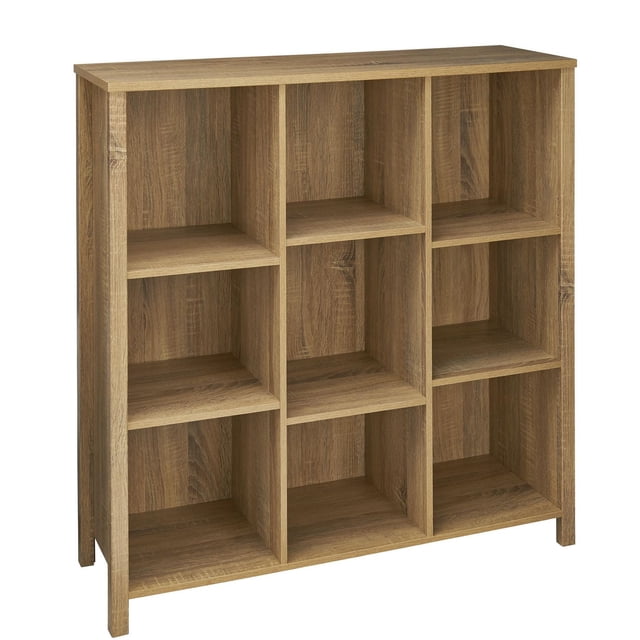 Adjustable 9-Cube Organizer in Weathered Oak