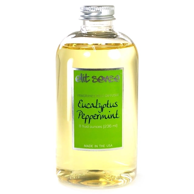 Elit Sense Huile de Recharge Diffuseur à Roseaux Parfumée 8 oz - Eucalyptus Menthe Poivrée