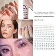 thumbnail image 4 of Maytalsory Eye Body Face Rhinestone Stickers Self Adhesive Bling Crystal Eyebrow Forehead Makeup Festival Accessory DIY for Women White 1Set, 4 of 6