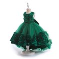 thumbnail image 4 of XDZJLR Robes pour Filles Enfants Été Sans Manches Fleur Princesse Défilé Performance Jupe, 4 of 7