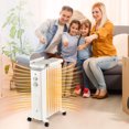 thumbnail image 3 of Costway Radiateur Électrique 1500W à Huile avec Réglages de Chaleur Blanc, 3 of 10