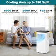thumbnail image 2 of Gymax 8000 BTU Portable Air Conditioner w/ Control Panel & Remote Control, 2 of 10