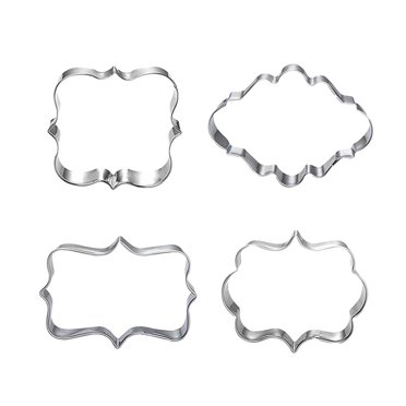 Miangastore 4pcs Stainless Steel Cookie Cutter Mold Design DIY Chocolate Mould Cupcake Dessert Baking Mold Sets