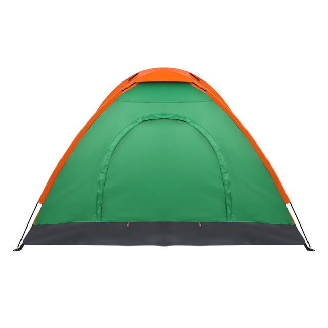 Tente Dôme de Camping Imperméable pour 2 Personnes pour la Randonnée en Plein Air et la Survie Orange et Vert