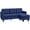 Dark Blue, variant on HOMCOM 3 Seater Sectional Sofa, Sectional Couch with Ottoman, Dark Grey