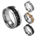 thumbnail image 3 of Miangastore Golden Titanium Steel Ring Durable Fashionable Gift for Men Boys Size 7, 3 of 8