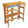 thumbnail image 1 of Table Utilitaire Pliante Merry Garden et Banc de Rempotage, Teinte Naturelle avec Tablette Ajustable, 1 of 2