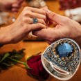 thumbnail image 2 of Bague Rétro Mode pour Femmes, Bague de Mariage Carrée en Diamant, Cadeau, 1 Pce, 2 of 9