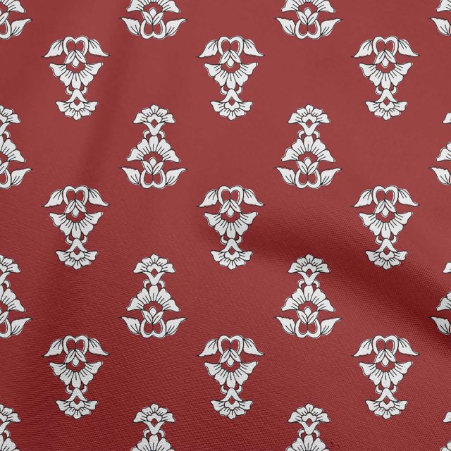 oneOone Polyester Spandex Maroon Fabric Block Fabric For Sewing Printed Craft Fabric By The Yard 56 Inch Wide-BQ