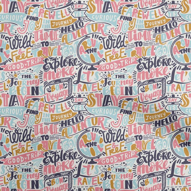oneOone Polyester Spandex Dark Olive Green Fabric Writing Text Sewing Material Print Fabric By The Yard 56 Inch Wide