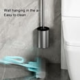 thumbnail image 4 of ZZkhGO Deluxe Toilet Brush, Stainless Steel Toilet Bowl Cleaner Brush, Modern Compact Long Handle Bristles for Bathroom Cleaning, 4 of 7