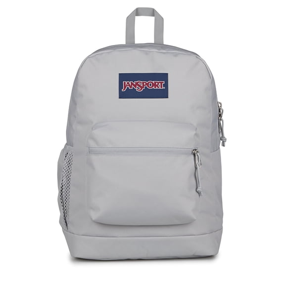 JanSport Cross Town Plus Backpack - Large Main Compartment, Side Water Bottle Pocket, 15-Inch Padded Laptop Sleeve - Grounded Grey