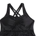 thumbnail image 5 of EGNMCR Bikini Set Women's Solid Color Swimsuit Fashion V Neck Lace Split Swimwear Set, 5 of 5