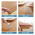 thumbnail image 3 of ORUYROP Custom Clear Table Cover Protector 60 x 42 Inch 1.5mm Thick Plastic Tablecloth Protector for Dining Room, 3 of 7
