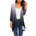 thumbnail image 2 of Women'S Cardigans Kimonos,Lightweight Front Open Cardigan For Women Summer Clearance,Open Front Breathable Cardigans,Women's Gradient Printed Long Sleeved Irregular Hem Pleated CardiganCardigan, 2 of 6