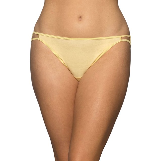 Vanity Fair Womens Body Shine Illumination String Bikini, 5, NH Simply Yellow