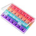 thumbnail image 2 of Extra Large Monthly Pill Organizer - 7-Day Color Once-A-Day Pill Dispenser w/ 4 Weekly Pill Containers for 28 Days - BPA-Free Dust-Proof Case XL Medicine Organizer Box for Pills, Tablets, Supplements, 2 of 8