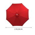 thumbnail image 2 of Dvkptbk 8.8ft Beach Umbrella for Sand, Outdoor Portable Patio Umbrella Replacement Canopy for 8 Ribs, 2 of 5