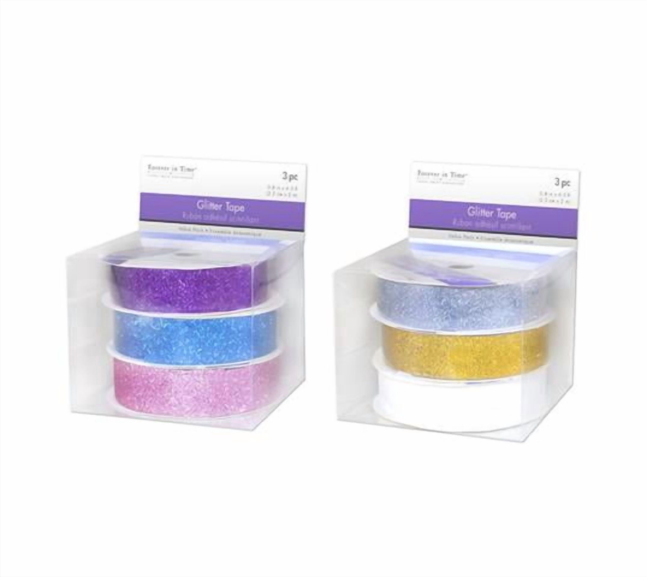 Glitter Ribbon Tape 3pk - 2 Styles Asst