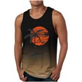 thumbnail image 1 of Styesk Tank Tops Men Men Casual Fashion Gradation Printing Pullover Round Neck Sports Tank, 1 of 2