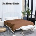 thumbnail image 3 of PiccoCasa 1 Pcs Home Warm Soft Microplush Fleece Solid Throw Blanket Chocolate Color 70" x 78", 3 of 9