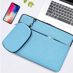 Chmadoxn Sac d'ordinateur Sac intérieur 15.6 Inch Inner Bag Casual Hommes et Femmes Business Sac à épaule Bureau Loisirs Sac portable Bleu Sac portable