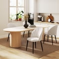 thumbnail image 2 of HOMCOM Dining Chairs Set of 4 Kitchen Chairs with Metal Legs Cream White, 2 of 10