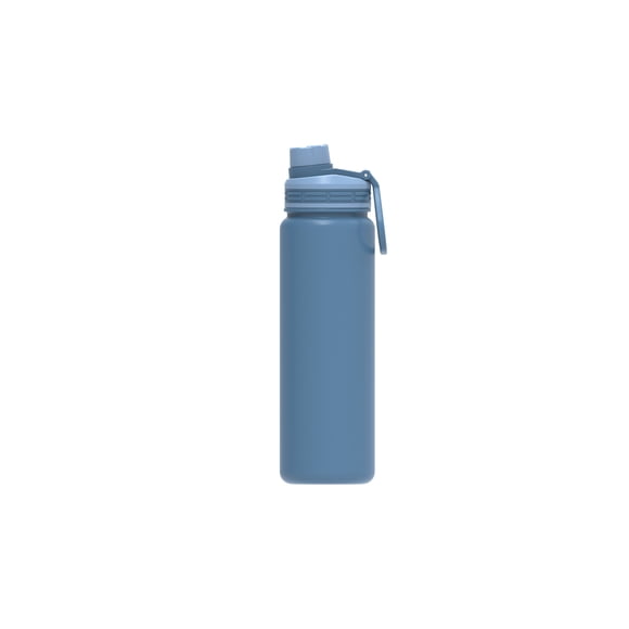 Mainstays 24 fl oz Blue Insulated Stainless Steel Chug Water Bottle, Leakproof, for School & Daily Use