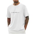 thumbnail image 1 of Chemises pour Hommes, Hommes Imprimé Col Rond Décontracté Mode Manches Courtes Blouses Col Rond Chemises, 1 of 4