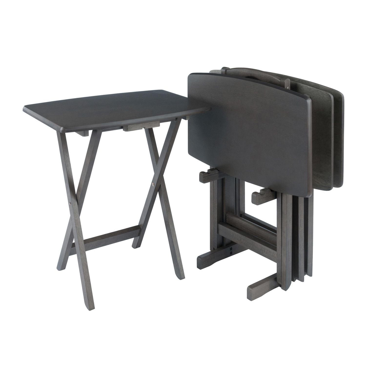 Winsome Ensemble de tables à collation Winsome Dorian 5 pièces, Gris huître