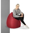 thumbnail image 2 of Gouchee Home Brava Red Bean Bag Chair – Water-Repellent Fabric with Polystyrene Bead Filling, Suitable for Adults and Teens, Lightweight & Portable Seating for Bedroom, Dorm or Living Room, 2 of 9