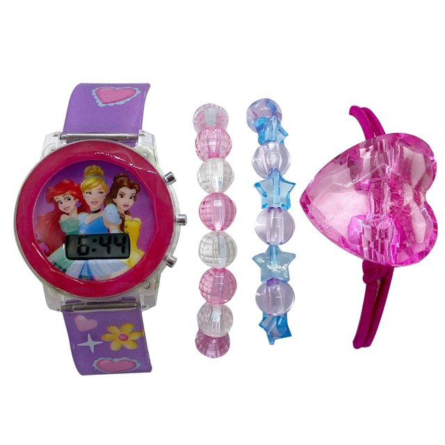 Disney Princess Digital Flashing Watch with Bracelet Set