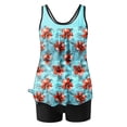 thumbnail image 3 of UPPADA Two Piece Tankini Swimsuits for Women High Waisted 2 Piece Bathing Suits Floral Print Tankini Set Tummy Control Modest Swimwear for Holiday Swimming Suits for Women Multicolor,2xl, 3 of 6