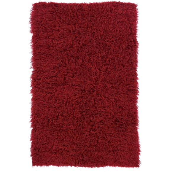Tapis Nouveau Flokati 1400 gr de 5' x 8', Rouge