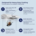 thumbnail image 3 of Hauslane Chef Series 30-Inch PS18 Under Cabinet Range Hood, Black Stainless Pro Performance Contemporary Design, Touch Screen, Dishwasher Safe Baffle Filters, Led Lamps, 3-Way Venting, 3 of 11