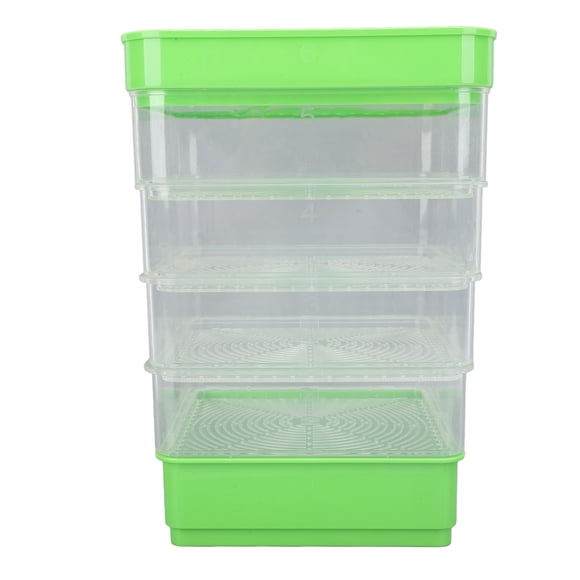 Kit de Germination de Graines, Plateau de Germination Miniature Empilable à 4 Niveaux pour Haricots Mungo, Pots de Germination de Plantes en Plastique Réutilisables pour la Culture