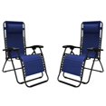 thumbnail image 1 of Caravan Canopy Infinity Zero Gravity Steel Frame Patio Deck Chair, Blue (4 Pack), 1 of 7