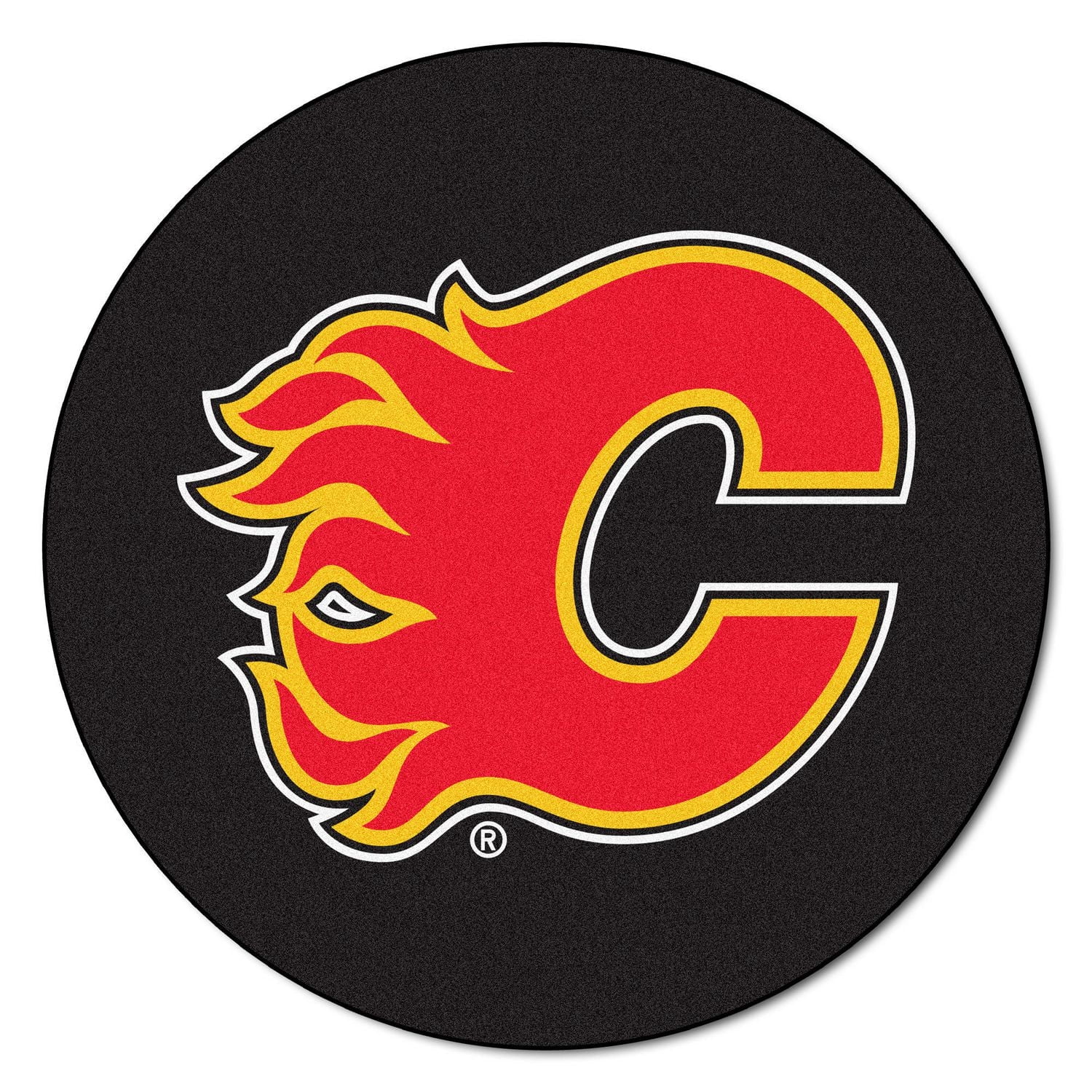 Tapis rondelle de hockey Flames de Calgary de la LNH par FanMats